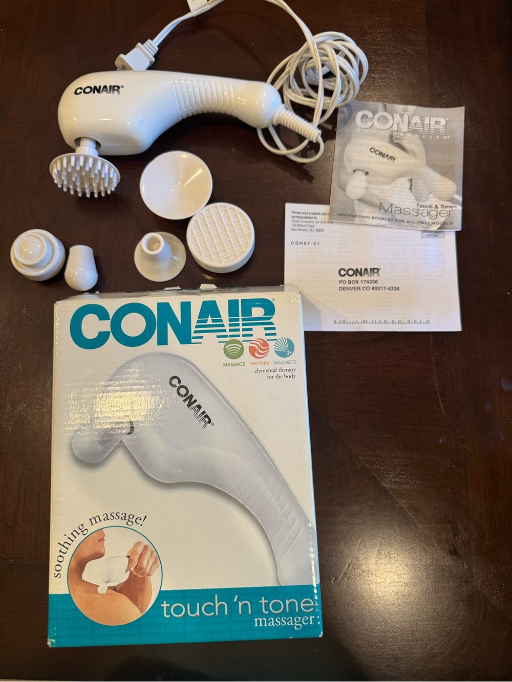 Conair touch and tone White Handheld Massager with Attachments 2 speed